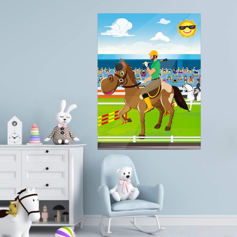 ANGOLIO 24Pcs Horse Race Party Sticker Game, Pin The Tail on The Horse Poster, Horse Party Supplies Horse Themed Decoration Kids Birthday Party Favor Baby Shower Game (Includes 2 Blindfolds) - Image 5